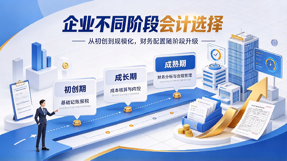 公司不同阶段怎么选财务模式：自聘会计、代理记账、财务外包怎么选